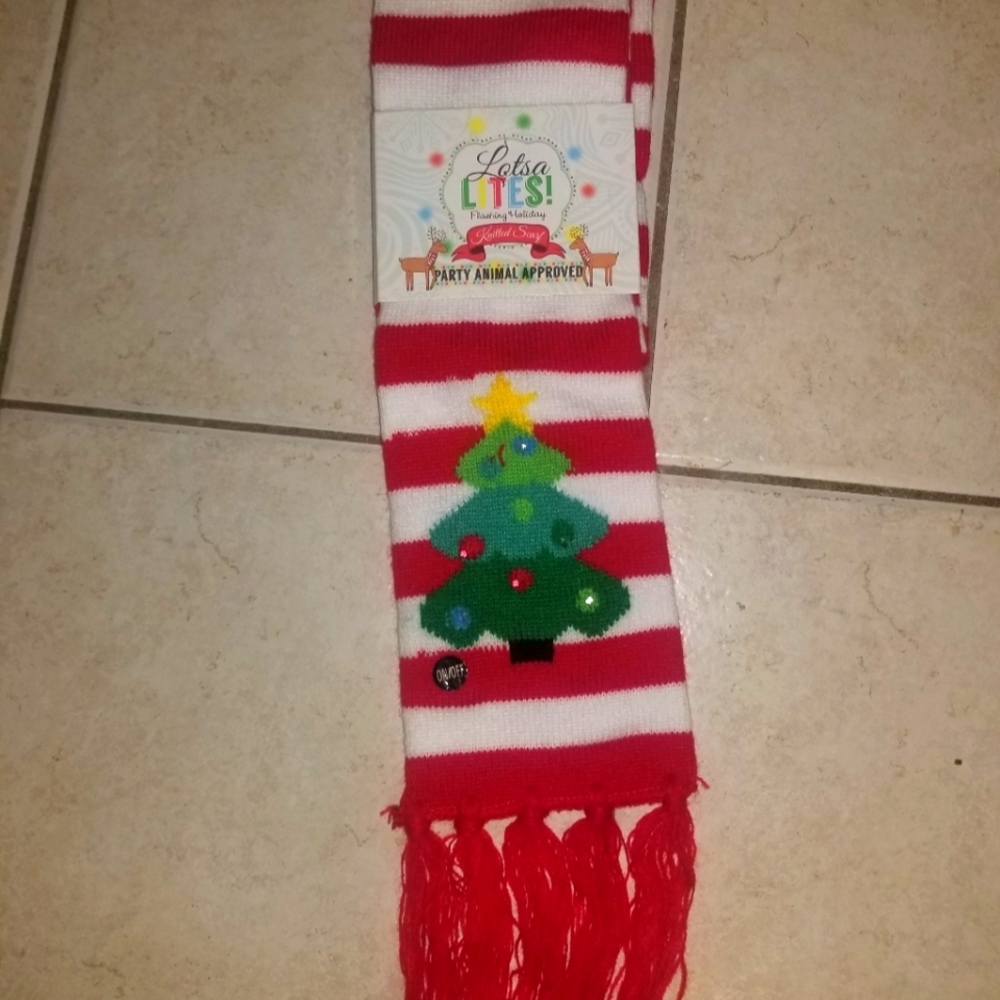 Cute light up Christmas scarf.